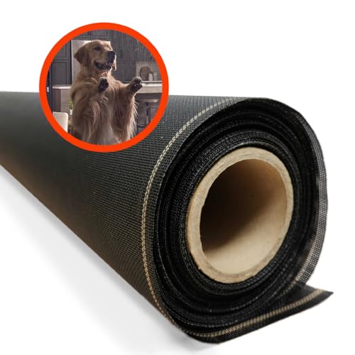 Super Screen 17/14 - (60 in x 100 ft) - Weather & Pet Proof Screen - Clear View Porch & Patio Screen - Durable Pet Screen Mesh Roll - Window Screen Replacement Bug Mesh - Dog & Cat Proof Screen