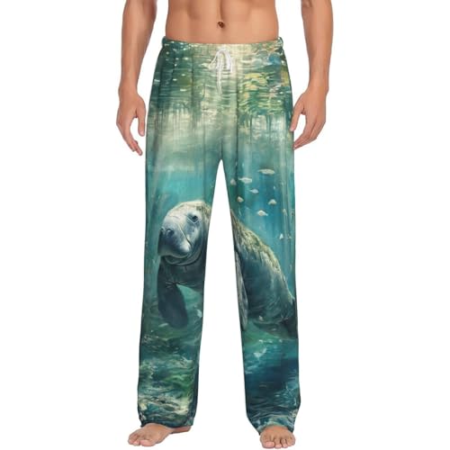 Pantalon de pyjama homme vêtement de nuit contre la chaleur nocturne coton doux