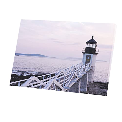 Toile imprimée océan et jetée au crépuscule pour l'ambiance de votre salon
