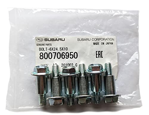 Subaru 1990-2018 Subaru Set of 6 Timing Belt Cover Bolts Impreza Legacy Wrx Forester Sti Outback 800706950 OEM