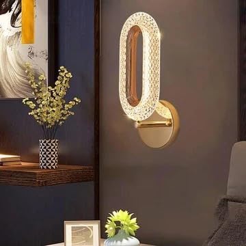 Image of BrightLyt Wall Light for Living Room, Modern Wall Lamps for Bedroom, Wall Lights for Home Decoration, Bedside Wall Lamp, Hotels and Restaurants (Pack of 1) (Oval.)