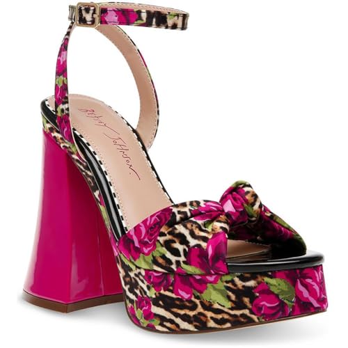 Sandale à talon Betsey Johnson Brylie en cuir d'exception pour femme
