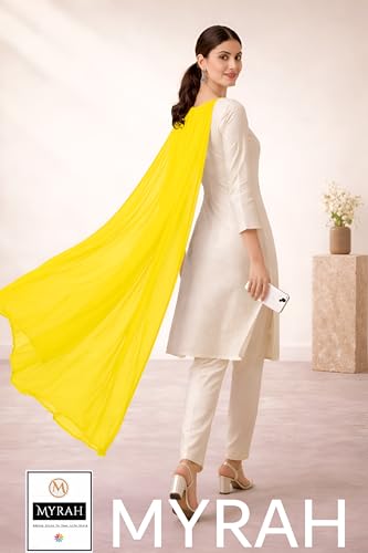 Image of MYRAH Chiffon Solid Casual Daily Use Dupatta For Women's & Girls Length - 2.50 Meter