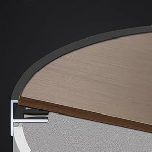 Raouoae Treppenkantenprofil F-Form 2 Stück