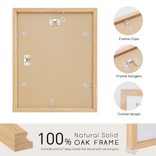10x14 Oak Wood Picture Frame - 10"x14" Poster Frames for Wall, 10x14 Picture Frames for Wall, 10 x 14 Picture Frames, 10 x 14 Frames for Wall(3 Pack, Beige)