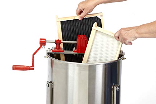 Little Giant® 2-Frame Honey Extractor for Beekeeping | Hand-Crank Manual Honey Extractor Equipment | Stainless Steel | Beekeeping Supplies - Image 6