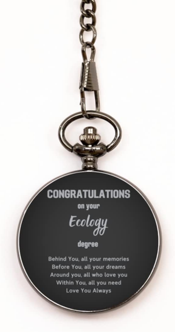 Ecology Graduated Pocket Watch Graduation Gift - Congratulations on Ecology Degree Graduated,Graduation Gift Birthday