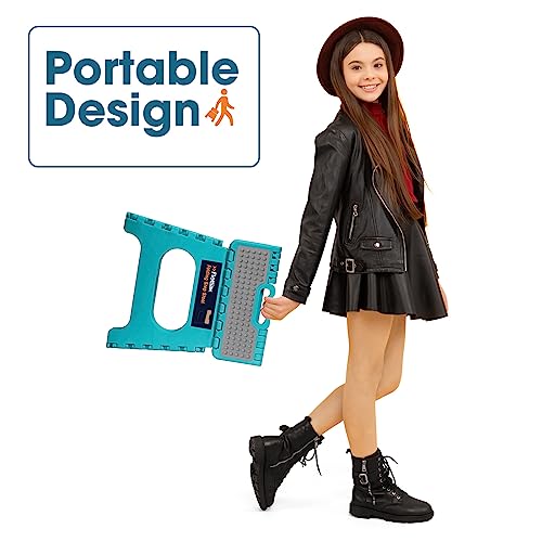 Image of Flottian 11 inch Folding Step Stool for Adults and Kids Holds Up to 300 lbs,Non-Slip Folding Stools with Portable Handle, Compact Plastic Foldable Step Stool for Bathroom,Bedroom, Kitchen Ocean Blue,1PC