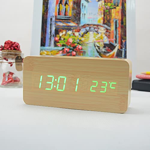 Staright Relógio de mesa com 3 níveis de brilho, controle de voz