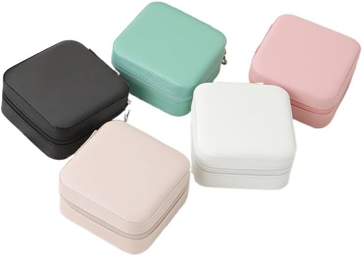 Miniatura 4 de joyero Caja De Almacenamiento De Cuero Para Pendientes, Organizador De Joyas, Estuche De Joyería De Viaje, Tamaño Pequeño, Venta Al Por Mayor joyas