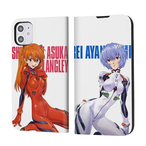 新世紀エヴァンゲリオン 用の IPhone 17 スマホケース 17pro 携帯カバー EVA 手帳型 16 plus 15 Pro 14 用 アニメ携帯ケース 横置きスタンド機能 放熱性 着脱しやすい 全面保護 カメラ保護 衝撃吸収(A14,IPhone
