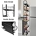 Seadasyoon 10in 6 Tier Slim Storage Cart with Wheels, Narrow Space Rolling Shelving Unit with Handle, Metal Wire Mobile Organizer Rack for Kitchen Bathroom Office Laundry