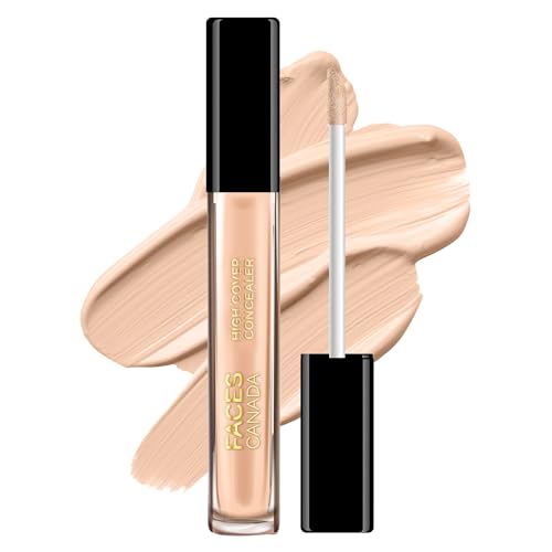 FACESCANADA High Cover Concealer - Caramel Crunch 03, 4ml | High Coverage Liquid Concealer | Blends Easily | Natural Finish | Covers Spots, Blemishes & Dark Circles | With Shea Butter & Vitamin E FACESCANADA High Cover Concealer - Caramel Crunch 03, 4ml | High Coverage Liquid Concealer | Blends Easily | Natural Finish | Covers Spots, Blemishes & Dark Circles | With Shea Butter & Vitamin E