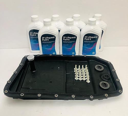 GENUINE OEM ZF 6 SPEED 6HP26 6HP28 6HP32 6 SPEED AUTOMATIC GEARBOX FILTER SUMP PAN SCREWS LIFEGUARD 6 OIL 7 LITRES FOR BMW X5 TRANSMISSION SERVICE KIT
