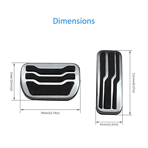 Gas Brake Pedal Pad Cover Accessories Compatible With 2013-2020 Ford Fusion Lincoln Mkz #TOP7