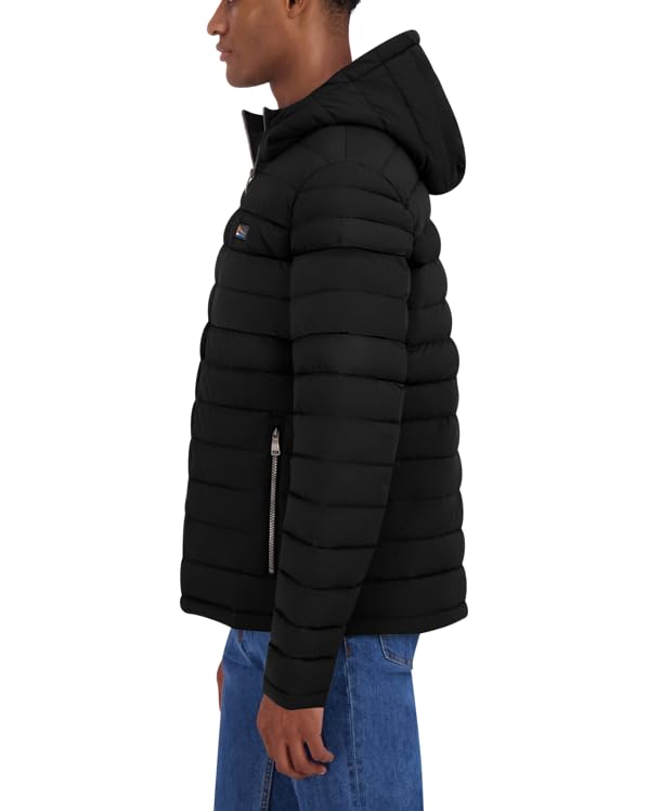 HFX Men's Color Block Water Resistant Hooded Puffer Jacket3