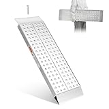 gardhom ラダーレール 長さ100CM 幅広 28CM 荷重340KG アルミ製 軽量 バイク スロープ 自転車 オートバイク適用 段差解消30cm 四輪バギー 草刈り機 除雪機用 貨物運搬用 1本 手袋付き