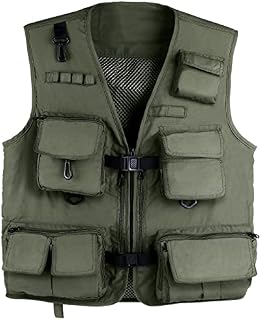 Night Cat Men's Fishing Vest Outdoors with 15 Pockets Lightweight Waistcoat Breathable Quick Dry Gilet for Camping Fishing Photography