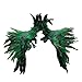 EUBUY Fashion Feather Cape Natural Feather Shawl Shrug Shoulder Wrap Gothic Shawl Halloween Cosplay Costume Party Accessories Green