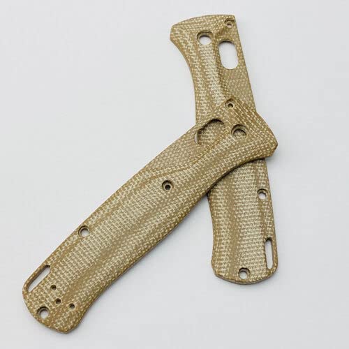 1Pair Brushed Custom Knife Handle Micarta Scales Patches Fits For Benchmade Bugout 535 (Micarta B) #TOP2