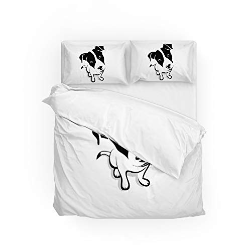 Parure de lit Jack Russell Terrier super douce en microfibre 3 pièces - 2