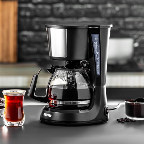 GEEPAS 750ml Filter Coffee Machine | Fast Brewing 600W Coffee Maker for Instant Coffee, Espresso, Macchiato & More | Keep Warm & Anti-Drip Function Reusable Nylon Filter, Black - Image 3