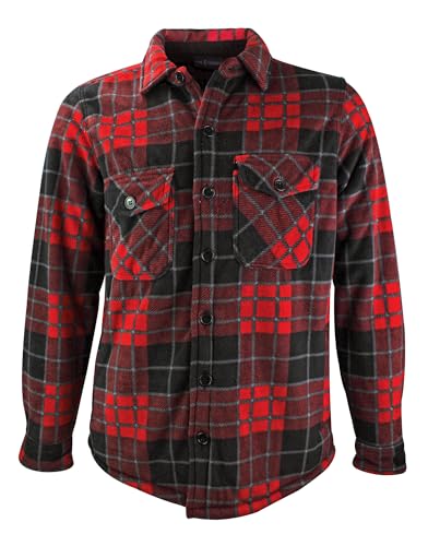 Veste d'hiver matelassée homme chaude | Chemise à carreaux manches longues L