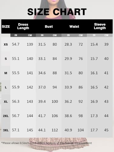 Image of PinkPatty Plus Size Maxi Dress for Women Casual V Neck 3 /4 Sleeve Boho Printed Long Dress with Pockets