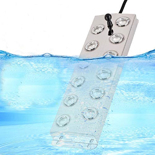 KECOP Mist Maker Fogger 12 Head Ultrasonic Mister Fogger with IP67 Waterproof Power Supply Ultrasonic Fogger Humidifier Stainless Steel Pond Ultrasonic Mist Humidifier for Gardening and Pond (12 Head)