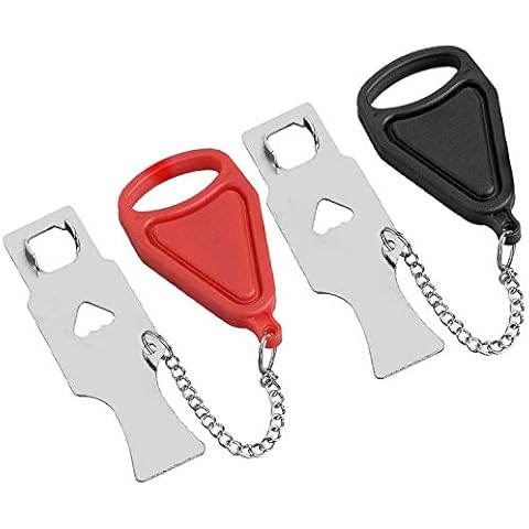 Portable Door Lock for Travel - Pocket Travel Door Lock, Solid Heavy Duty Lock Prevent Unauthorized Entry, Perfect for Traveling, Hotel, Home,Apartment 2Pcs Cover