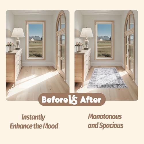 Voyantek 2x3 Area Rugs for Living Room,Ultra Soft Faux Wool Rugs for Bedroom,Dining Room,Non-Slip Backing Washable Rugs,Stain Resistant Home Decor Rug (Grey, 2.05' x 3') — view 2