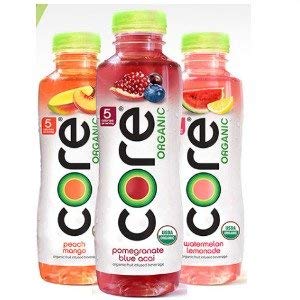 Core Perfectly Organic Fruit Infused Beverage 18 oz Bottle Variety (Pack of 12)
