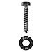 1/4 x 1-1/2 (100 Pack) Lag Screw Kit, 100 Screws and 100 Washers, Ceramic Black Ruspert Coating for Exterior Use, Meets ASTM A307 and ASME B18.2.1, Industrial/Commerical Grade by Makers Bolt