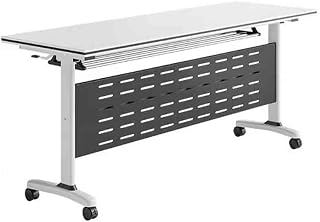 Table De Conférence Pliante, Table De Formation Mobile Avec Roulettes, Table De Formation Mobile À Plateau Rabattable, Avec Roulettes, Adaptée Au Bureau, À La Salle De Réunion(120x50x75 cm)