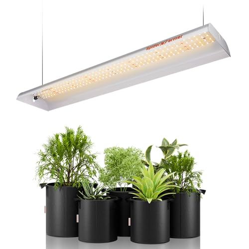 LED Grow Lampe Spider Farmer SF300 LED Pflanzenlampe Vollspektrum Grow Light Wachstumslampe für Zimmerpflanzen mit Reflektor Pflanzenlicht für Innen Gartenarbeit Gemüse Blume 192 LEDs