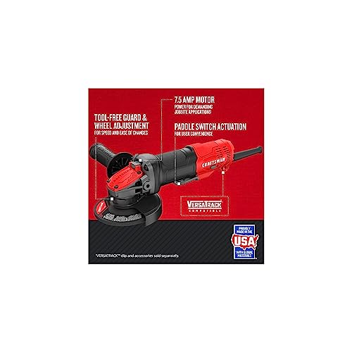 Craftsman Angle Grinder, Small, 4-1/2-Inch, 7.5-Amp, Tool Only (Cmeg200) #TOP1