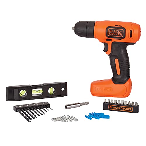 BLACK+DECKER 8V MAX* Cordless Drill + 43 pc. Home Decor Project Kit (BDCD8HDPK) #1