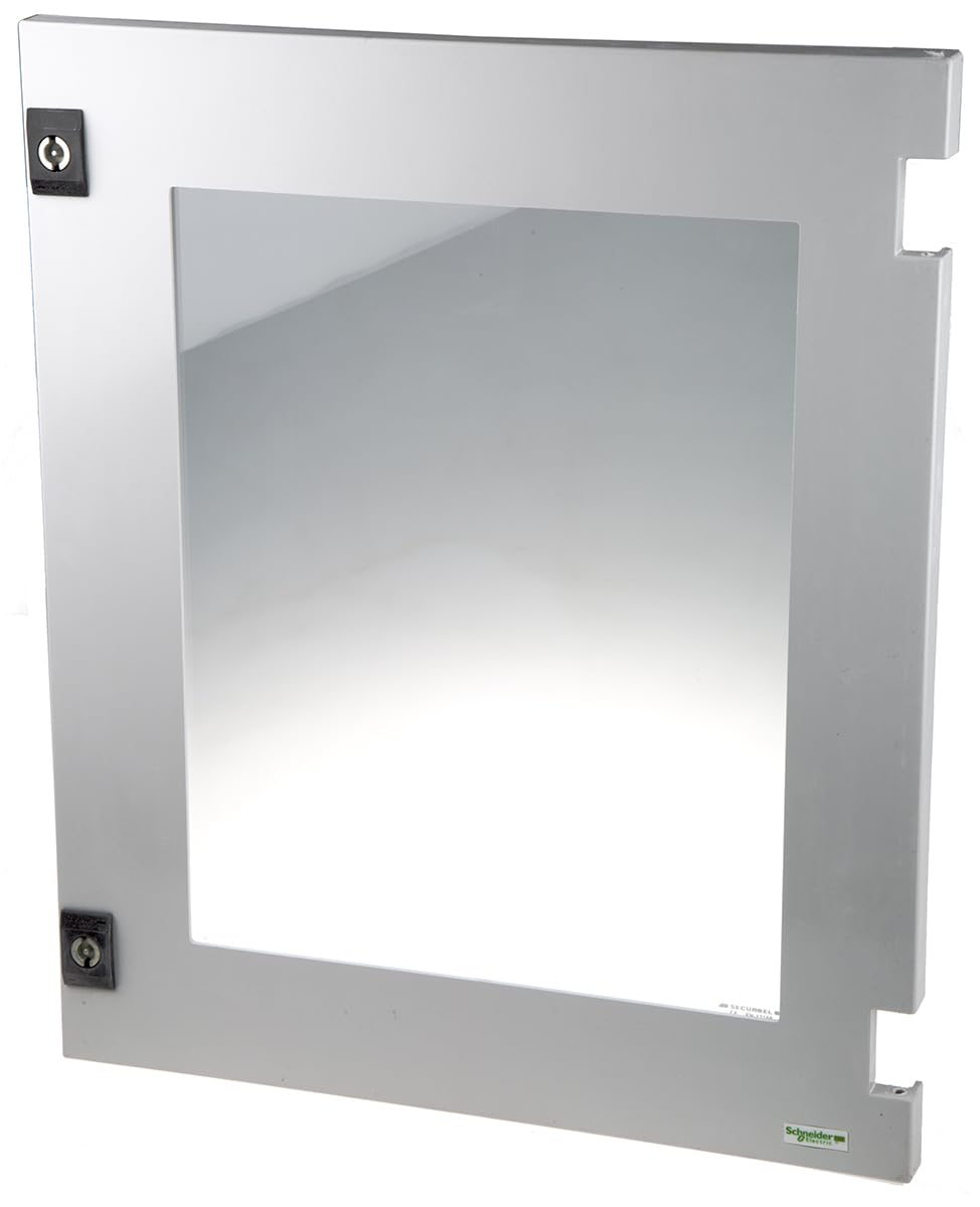 Porte transparente NSYPLM64TG 7035 pour armoire électrique étanche