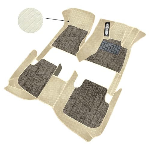 Image of Accessories 9D Luxurious Car Floor Mats Only Compatible with Mahindra 7XO (7 Seater) 2026 |100% Waterproof & Washable | Luxury 9D Car Foot Mats - Beige Beige