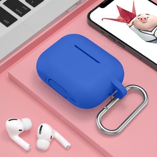 Image of for AirPods Pro 2nd 1st Generation Case Cover with Keychain, Protective Soft Silicone Skin Accessories for Apple AirPods Pro Charging Case 2022 /2019, Front LED Visible, Blue