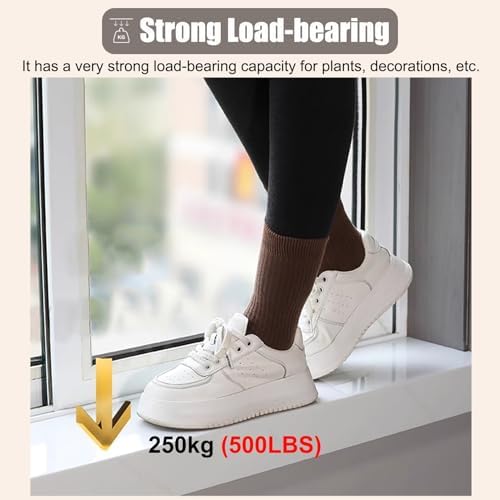 Interior Balcony Window Sill Cover Protector, Adjustable 24-48 inches, Decorative Cement Cill Remodel Plate for Home Improvement and Protection