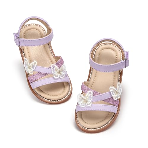 Image of Otter MOMO Girls Open Toe Princess Flat Sandals with Comfort Sole Summer Sandals