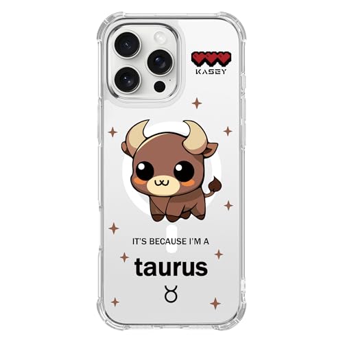 Coque silicone iPhone 16 Taureau antichoc transparente avec motif constellation zodiaque KASEY