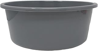 Wash Basins – Round Plastic Hospital Bedside 5 Quart Tub - Portable Dishpan/Soaking Bucket for Foot Bath, Washing Dishes, ...