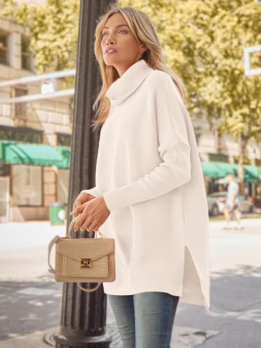 Image of LILLUSORY Womens Turtleneck Oversized Sweaters 2026 Fall Fashion Outfits