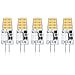 Reteck 5er Pack G4 2W LED Lampen, 210LM, 2W ersetzt 20W Halogenlampen, Warmweiß(2900K), 12V AC/DC, G4 LED Leuchtmittel Birne, G4 LED Glühlampe