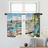 Photo Gallery batmerry tende a livello relax a tema barca a vela, per il tempo libero, per il tempo libero, corte, tende da cucina multistrato, in poliestere, oscuranti, per soggiorno/bagno, confezione da 2, 91 x Photo Gallery batmerry tende a livello relax a tema barca a vela, per il tempo libero, per il tempo libero, corte, tende da cucina multistrato, in poliestere, oscuranti, per soggiorno/bagno, confezione da 2, 91 x