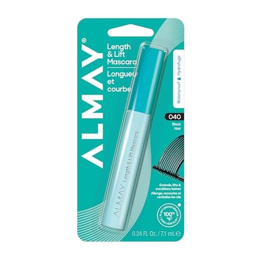Waterproof Lenghthening Mascara by Almay, Volume &, Lift, Eye Makeup, Hypoallergenic and Fragrance Free, 040 Waterproof Black , 0.24 Fl Oz