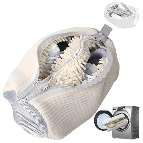 Schuhwaschbeutel für Waschmaschine, 2-in-1 Design, Wiederverwendbarer Waschbeutel, 360° Reinigungsflusen für alle Schuharten und -größen, 39 * 19cm Neu AufgerüStet Sneaker Waschbeutel (White) Schuhwaschbeutel für Waschmaschine, 2-in-1 Design, Wiederverwendbarer Waschbeutel, 360° Reinigungsflusen für alle Schuharten und -größen, 39 * 19cm Neu AufgerüStet Sneaker Waschbeutel (White)