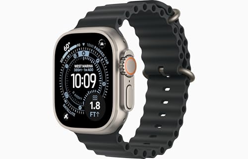 Apple Watch Ultra 2 (GPS + Cellular, 49MM) - Caja de Titanio Acabado Natural con Correa Negra Ocean (Reacondicionado)